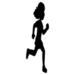 a cute young girl running