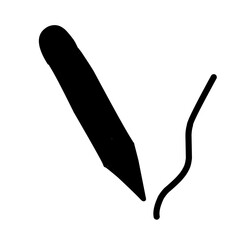 fountain pen silhouette vector