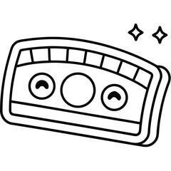 black and white button