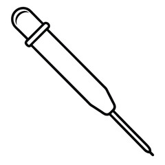 vector illustration of a medical tool consisting of a hollow tube with a plunger used to inject or withdraw fluids