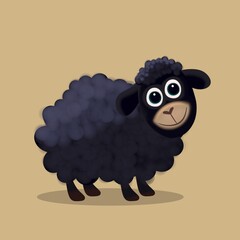 Cute sheep vactor image , sheep cartoon image.