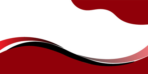 Vector red line background curve element with white space for text and message design, overlapping layers, vector