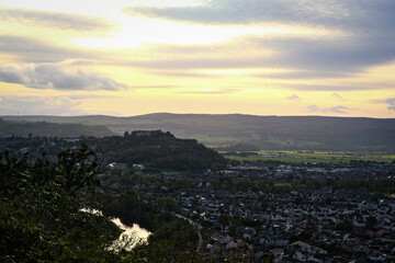sunset over the field