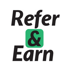 Refer a friend banner logo vector. Referral program badge with loudspeaker.
