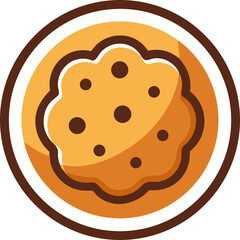 vector illustration of a cookie logo 
