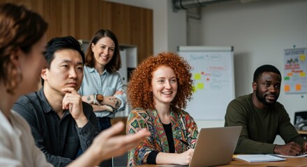 Diverse Team Brainstorming Collaborative Meeting Office Teamwork Creative Professionals