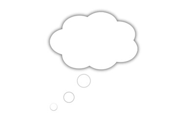 Thought bubble. speech bubble. Thinking cloud. Isolated on transparent PNG