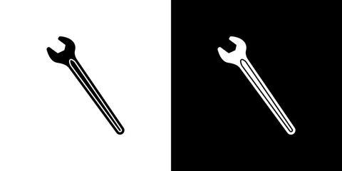 Wrench icon Vector in flat style. Collection silhouettes