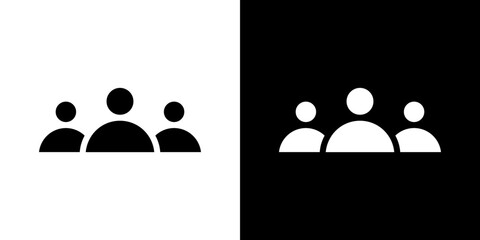 people icon Vector in flat style. Collection silhouettes