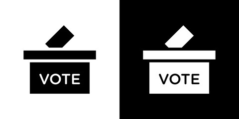 Voting icon Vector in flat style. Collection silhouettes