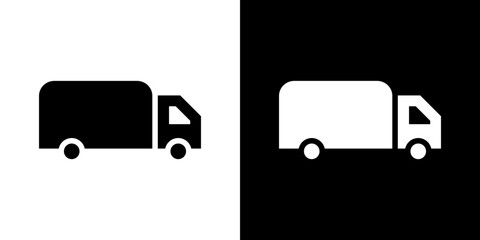 Truck icon Vector in flat style. Collection silhouettes