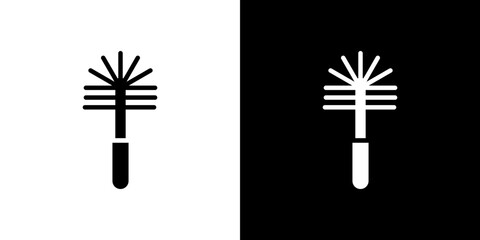 Toilet brush icon Vector in flat style. Collection silhouettes