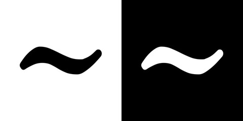 Tilde icon Vector in flat style. Collection silhouettes