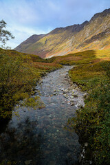 mountain landscape with river