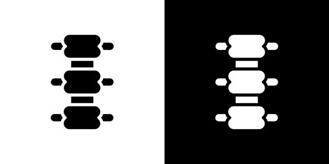 Spinal column icon Vector in flat style. Collection silhouettes