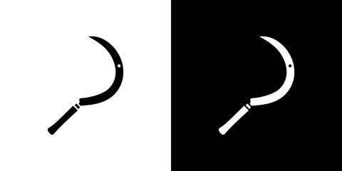 Sickle icon Vector in flat style. Collection silhouettes