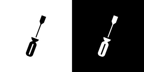Screwdriver icon Vector in flat style. Collection silhouettes