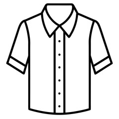 Shirt line art black icon on white background.