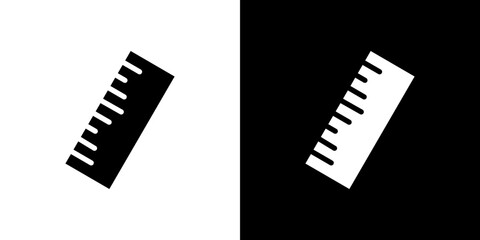 Ruler icon Vector in flat style. Collection silhouettes