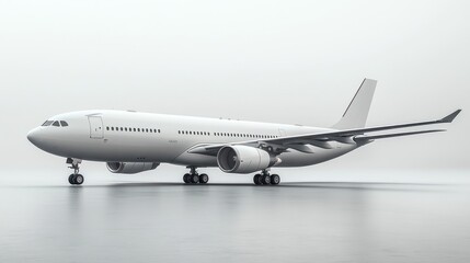 Obraz premium White Airplane on Runway
