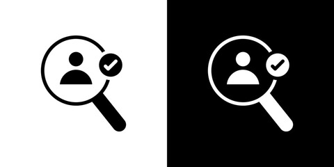Recruitment icon Vector in flat style. Collection silhouettes