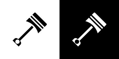 Piston icon Vector in flat style. Collection silhouettes
