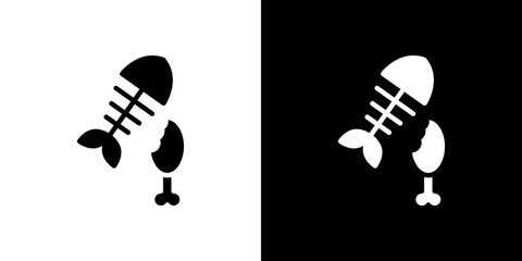 Organic waste icon Vector in flat style. Collection silhouettes
