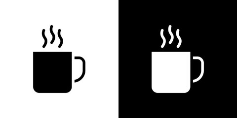Mug icon Vector in flat style. Collection silhouettes