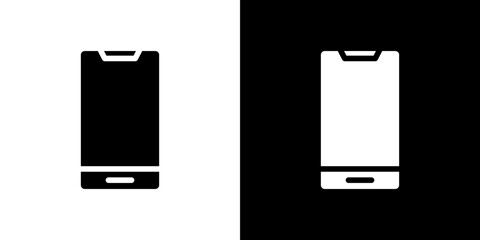Mobile icon Vector in flat style. Collection silhouettes