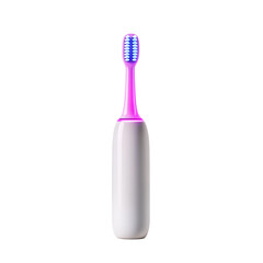 Modern electric toothbrush with illuminated head, isolated against a clean white backdrop