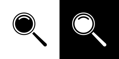 Loupe icon Vector in flat style. Collection silhouettes