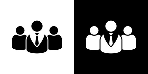 Leadership icon Vector in flat style. Collection silhouettes