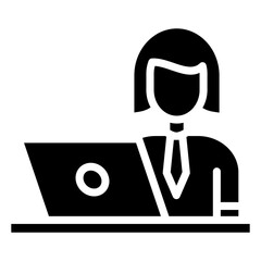 Laptop Desk  Icon Element For Design