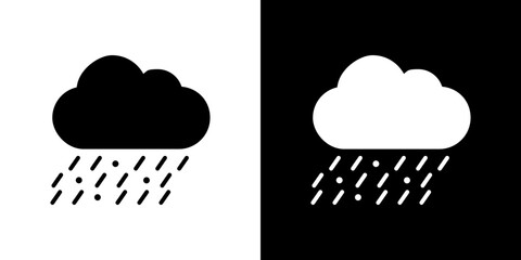 Hail icon Vector in flat style. Collection silhouettes