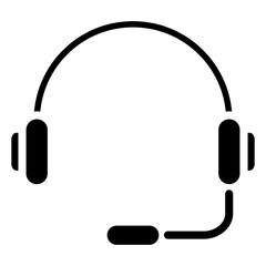 Headphones Mic  Icon Element For Design