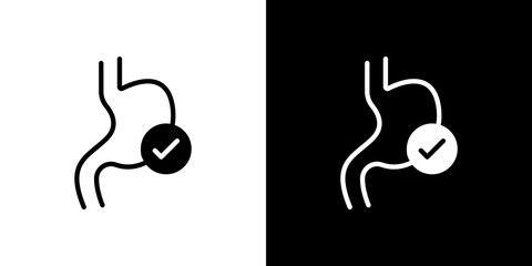 Good digestion icon Vector in flat style. Collection silhouettes