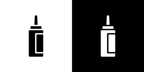 Glue bottle icon Vector in flat style. Collection silhouettes