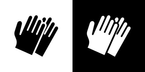 Glove icon Vector in flat style. Collection silhouettes