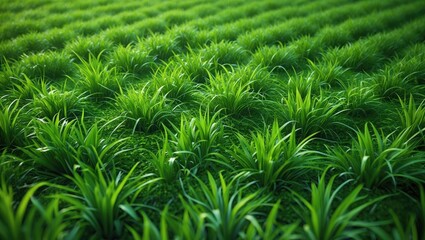 Fototapeta premium An abundant and lively green meadow.