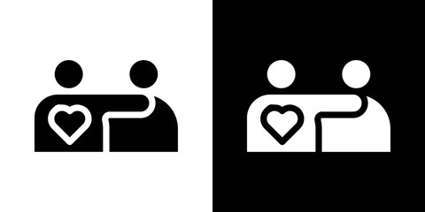 Friends icon Vector in flat style. Collection silhouettes