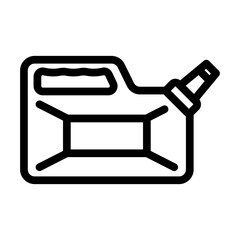 fuel canister lawn equipment line icon vector illustration