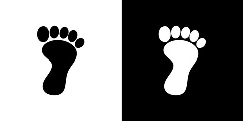 Footprint icon Vector in flat style. Collection silhouettes