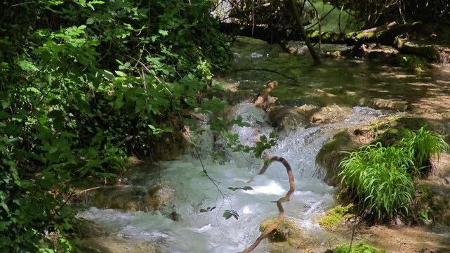 Bachkovo waterfalls cascade in Rhodopes Mountain, Plovdiv region, Bulgaria