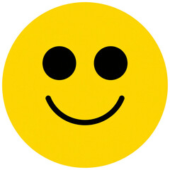 Fototapeta premium Classic Smiley Face Icon Isolated on Transparent Background, PNG