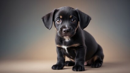 puppy of black mixed breed