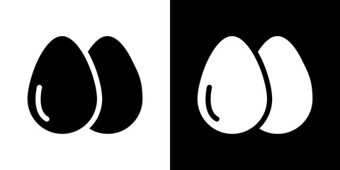 Egg icon Vector in flat style. Collection silhouettes