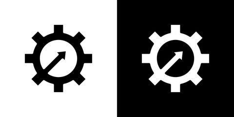 Efficiency icon Vector in flat style. Collection silhouettes