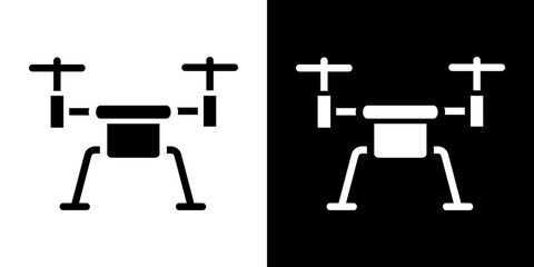 Drone icon Vector in flat style. Collection silhouettes