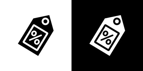 Discount tag icon Vector in flat style. Collection silhouettes