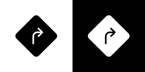 Directions icon Vector in flat style. Collection silhouettes